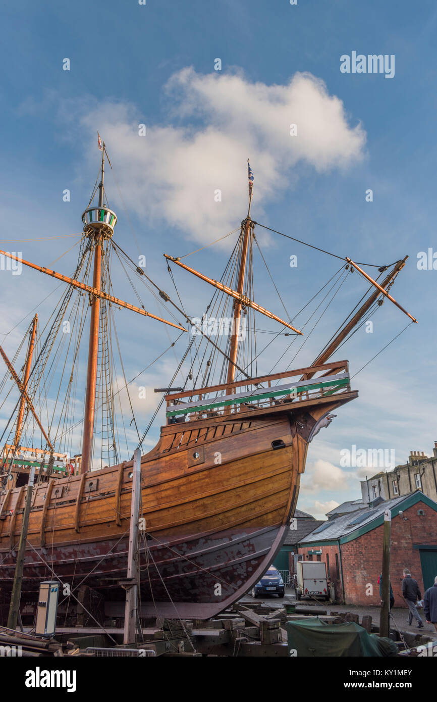 Die Matthäus im Trockendock für Reparaturen in Bristol Underfall Yard Stockfoto