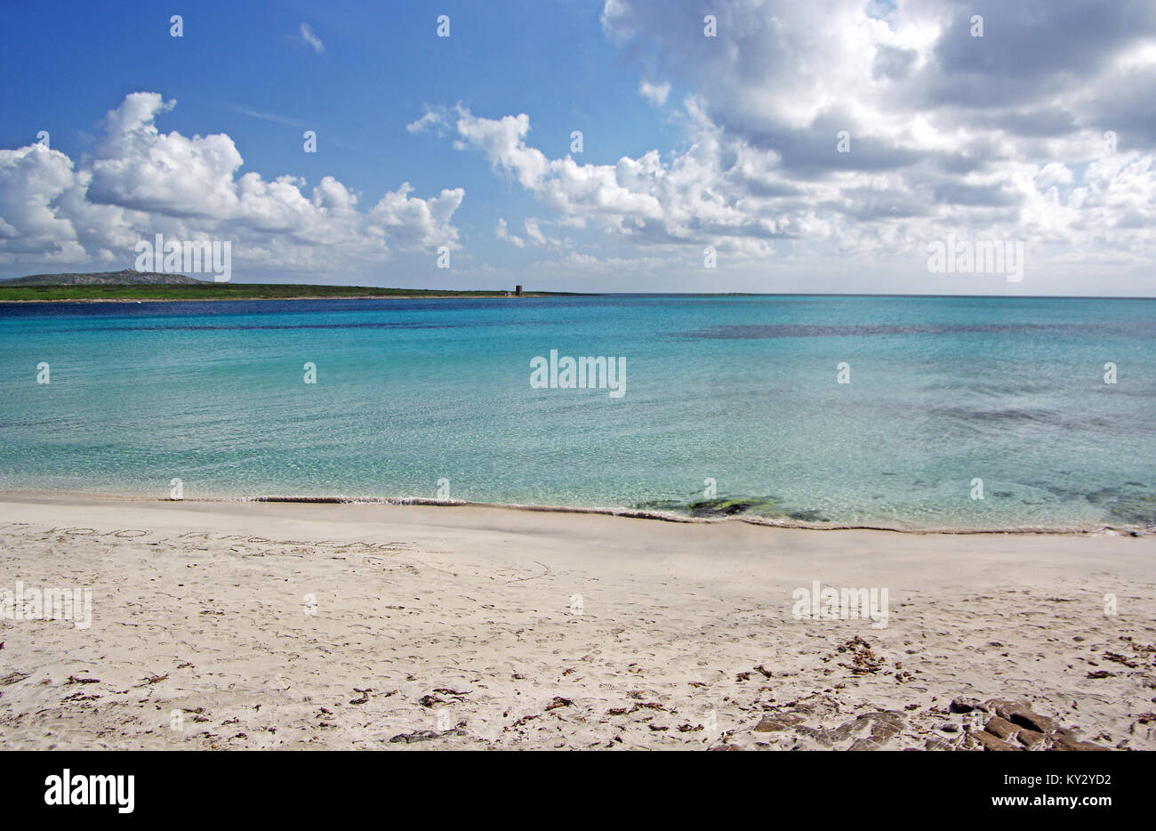 Stintino, Sardinien. La Pelosa-Strand Stockfoto