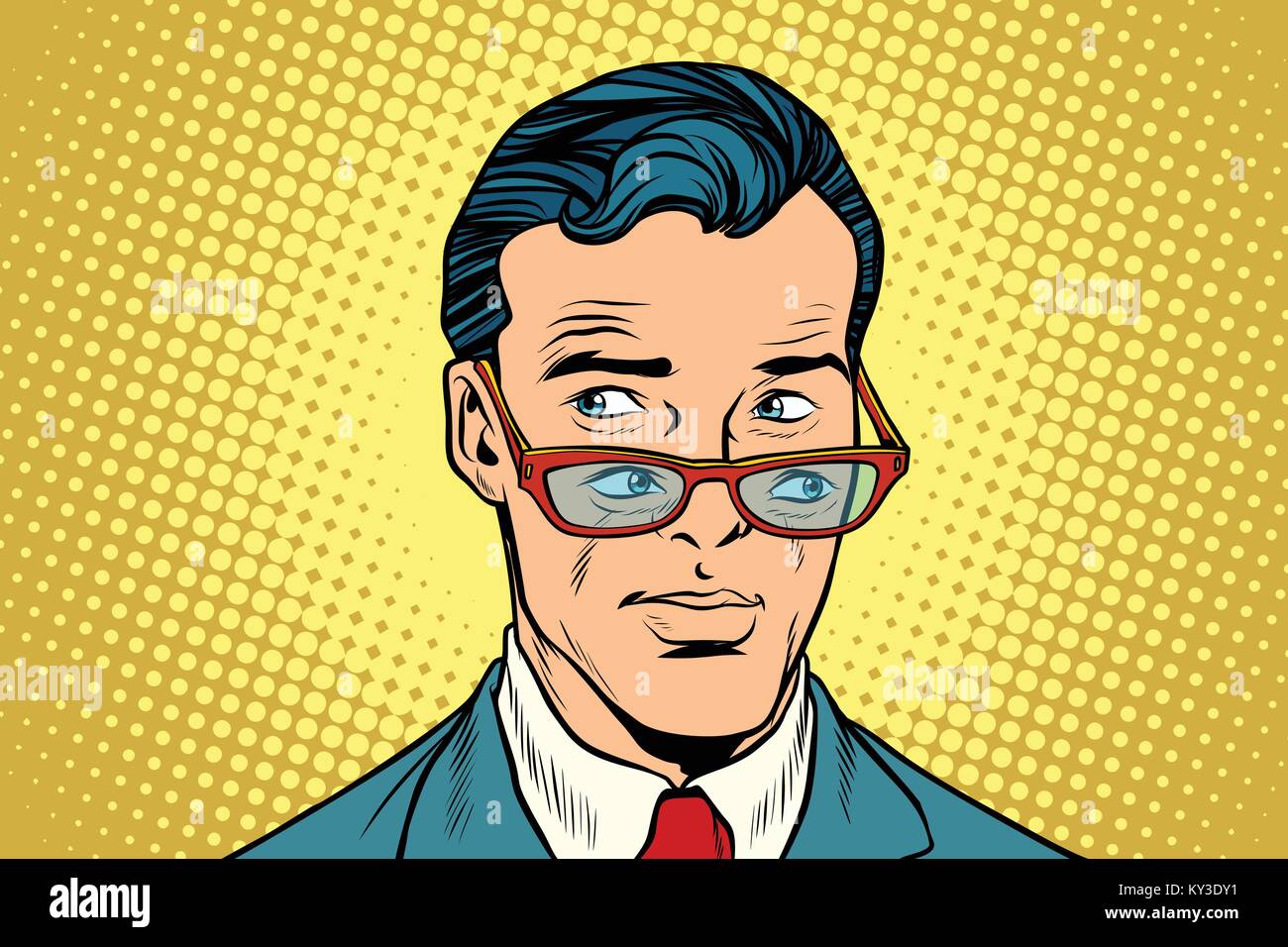 Doppelte Ansicht, einen Mann, in Gläser Stock Vektor