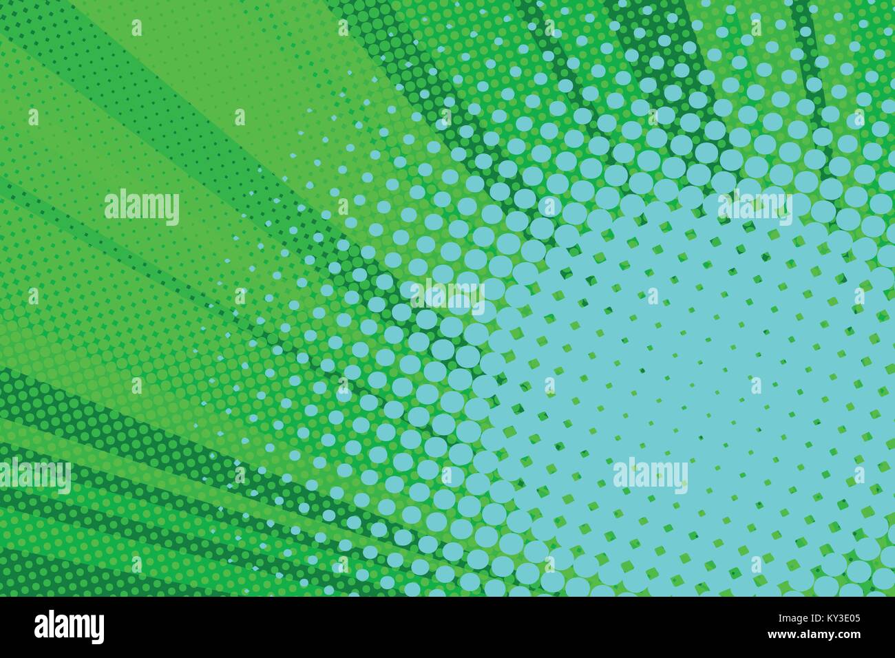 Pop Art grünen Hintergrund Licht Stock Vektor