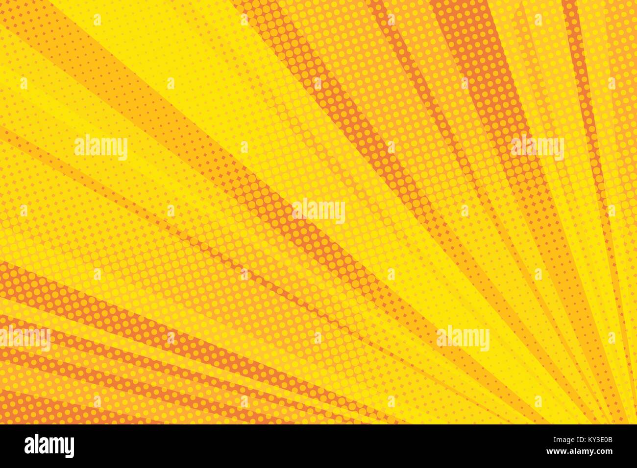 Pop Art gelbe Hintergrundbeleuchtung Stock Vektor