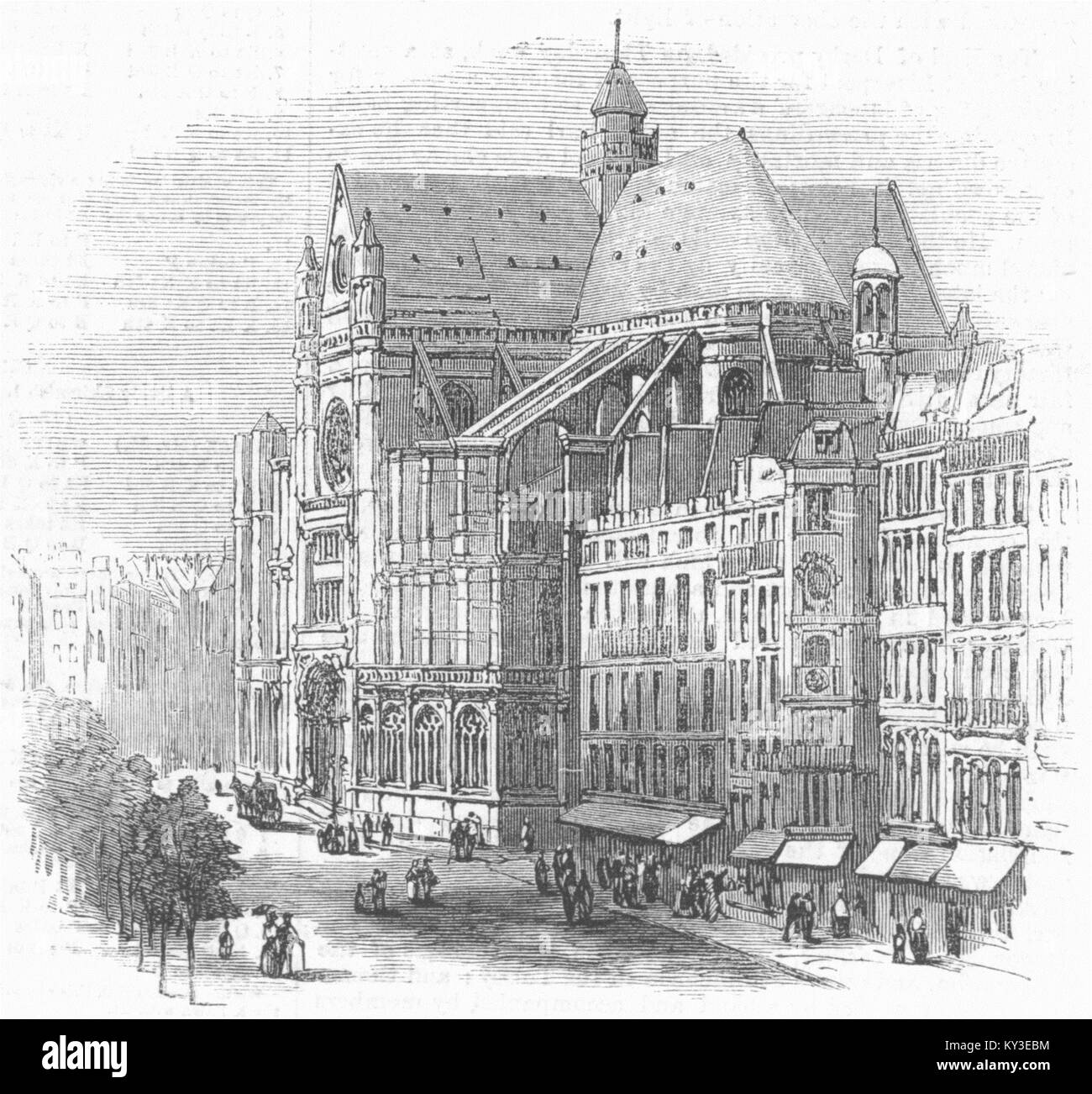 Frankreich Kirche St. Eustache, Paris 1871. Illustrated London News Stockfoto
