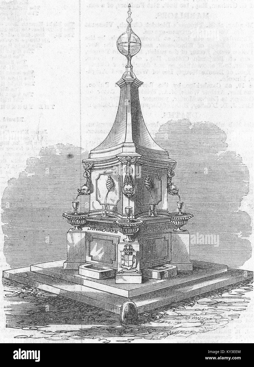 HANTS Trink- Brunnen, Southsea Common, Scarlett 1861. Illustrated London News Stockfoto