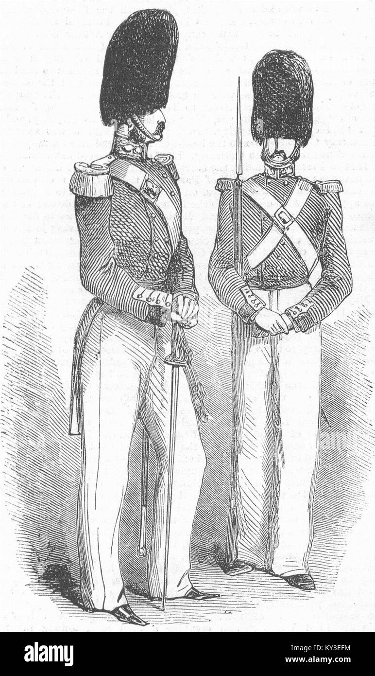 Kostüm der Artillerie Co 1859. Illustrated London News Stockfoto