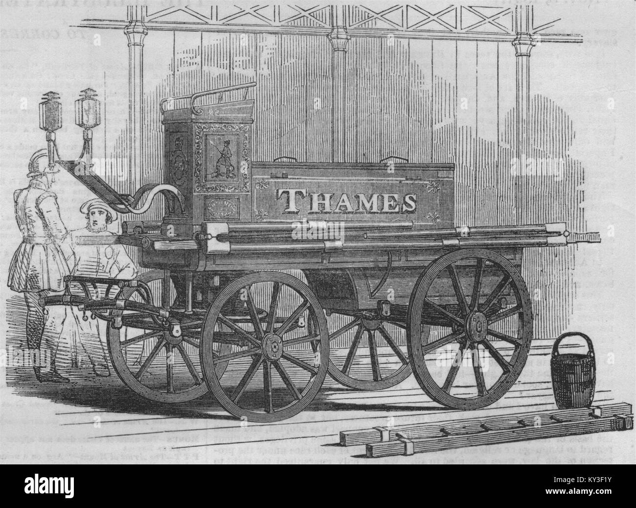 Fire Engine - von Shand und Mason. London 1851. Die Illustrated London News Stockfoto