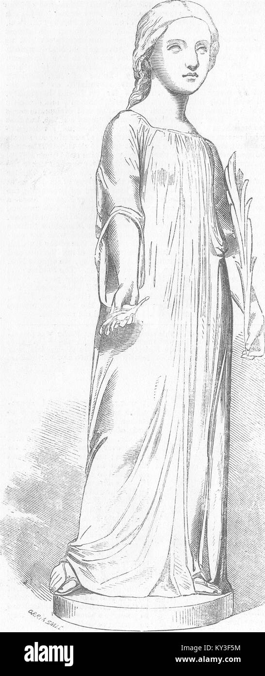 ROYALTY Prinzessin Helena Frieden Statue - Thornycroft 1856. Illustrated London News Stockfoto