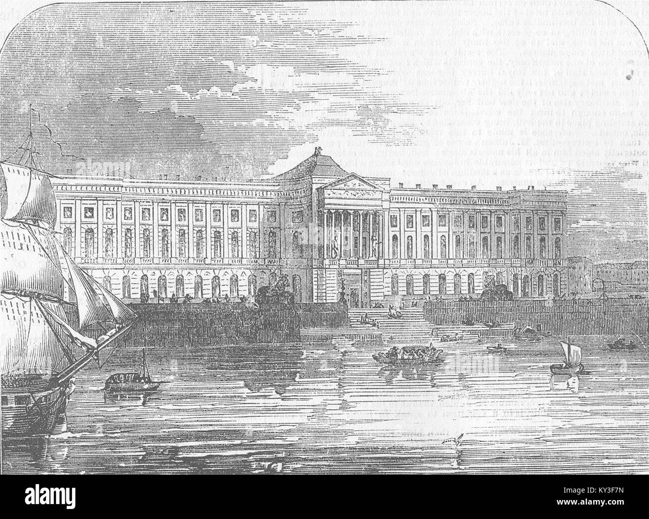 Russland Akademie der Bildenden Künste, St. Petersburg 1856. Illustrated London News Stockfoto