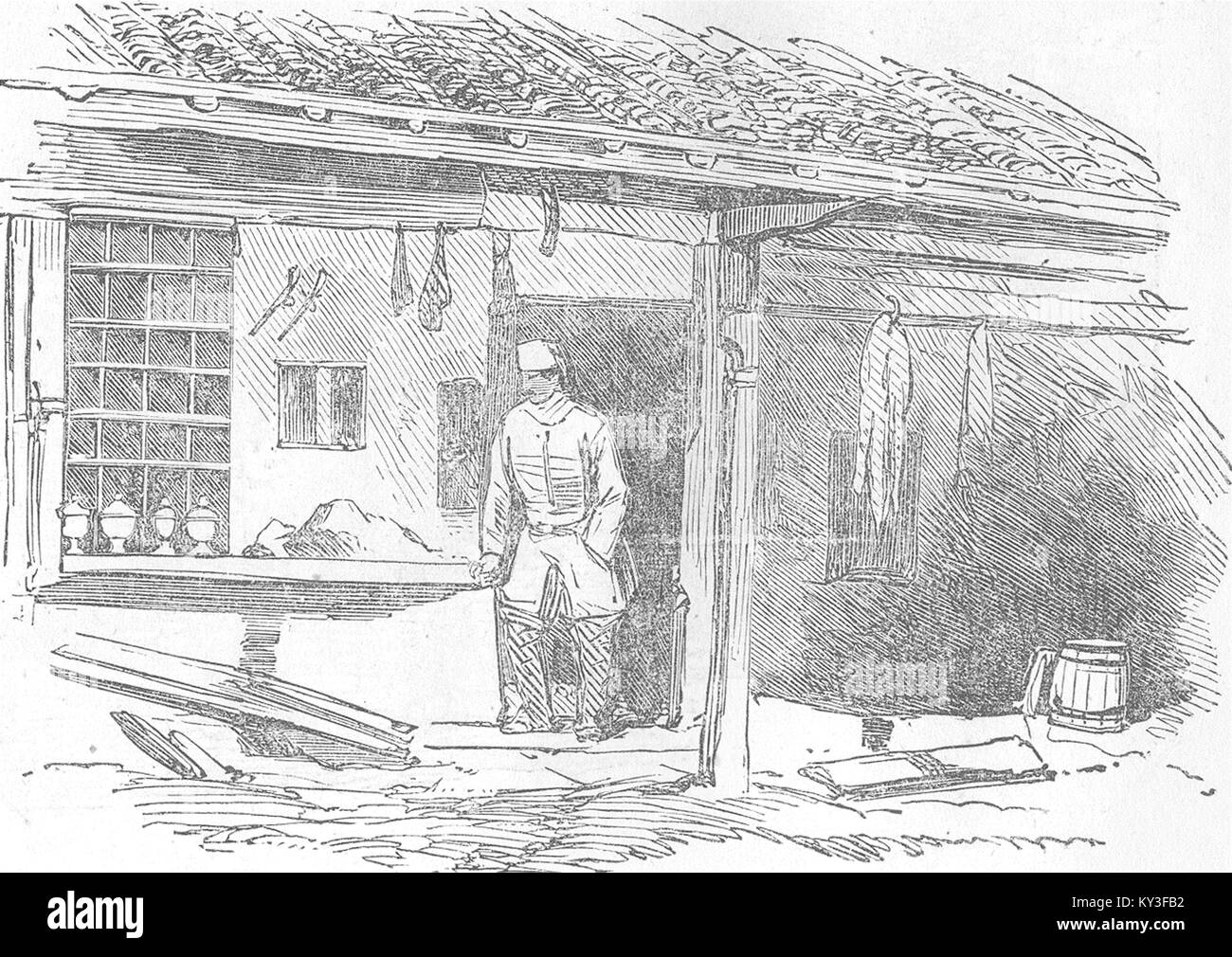 Serbien Servian Shop 1854. Illustrated London News Stockfoto