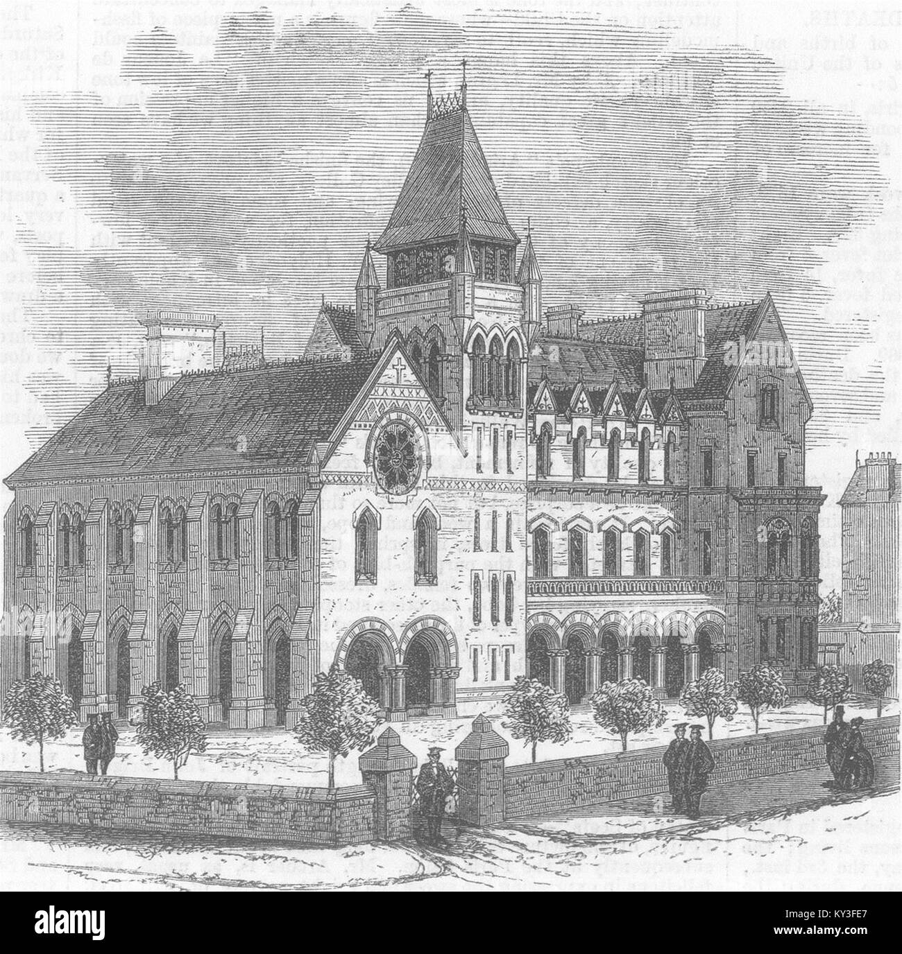 REDCAR Sir William Turner's Grammar School, Coatham. Yorkshire 1870. Illustrated London News Stockfoto