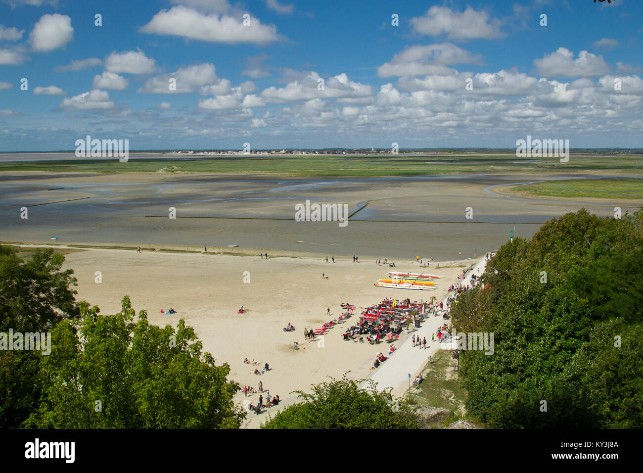 Saint-Valery-sur-Somme (Frankreich): die Bucht der Somme bei Ebbe Stockfoto