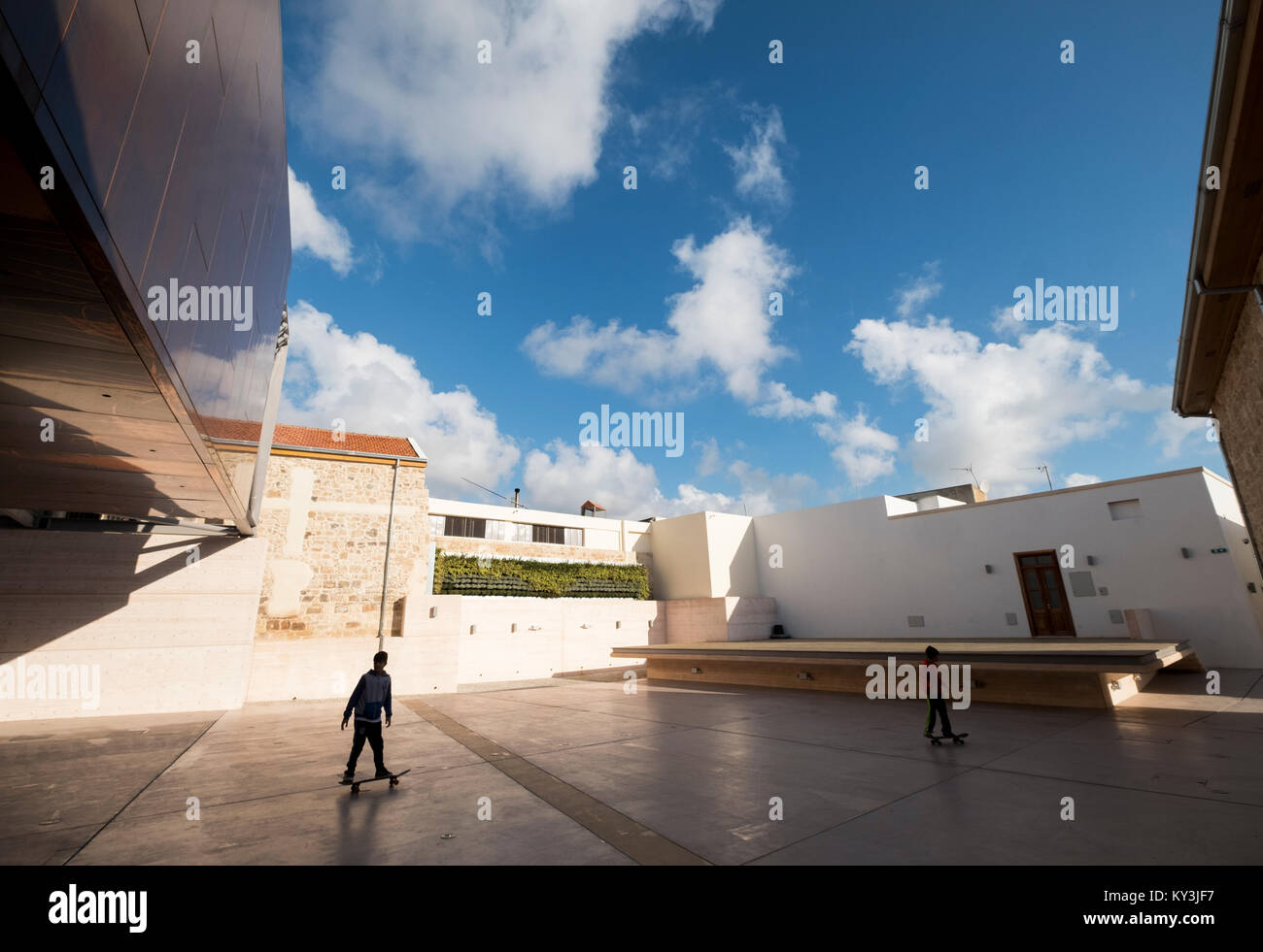 Neu Kunst- und Handwerkerzentrum in Paphos Altstadt renoviert, der Bereich wurde renoviert die Pafos Europäische Stadt der Kultur 2017 Jahr zu feiern. Stockfoto