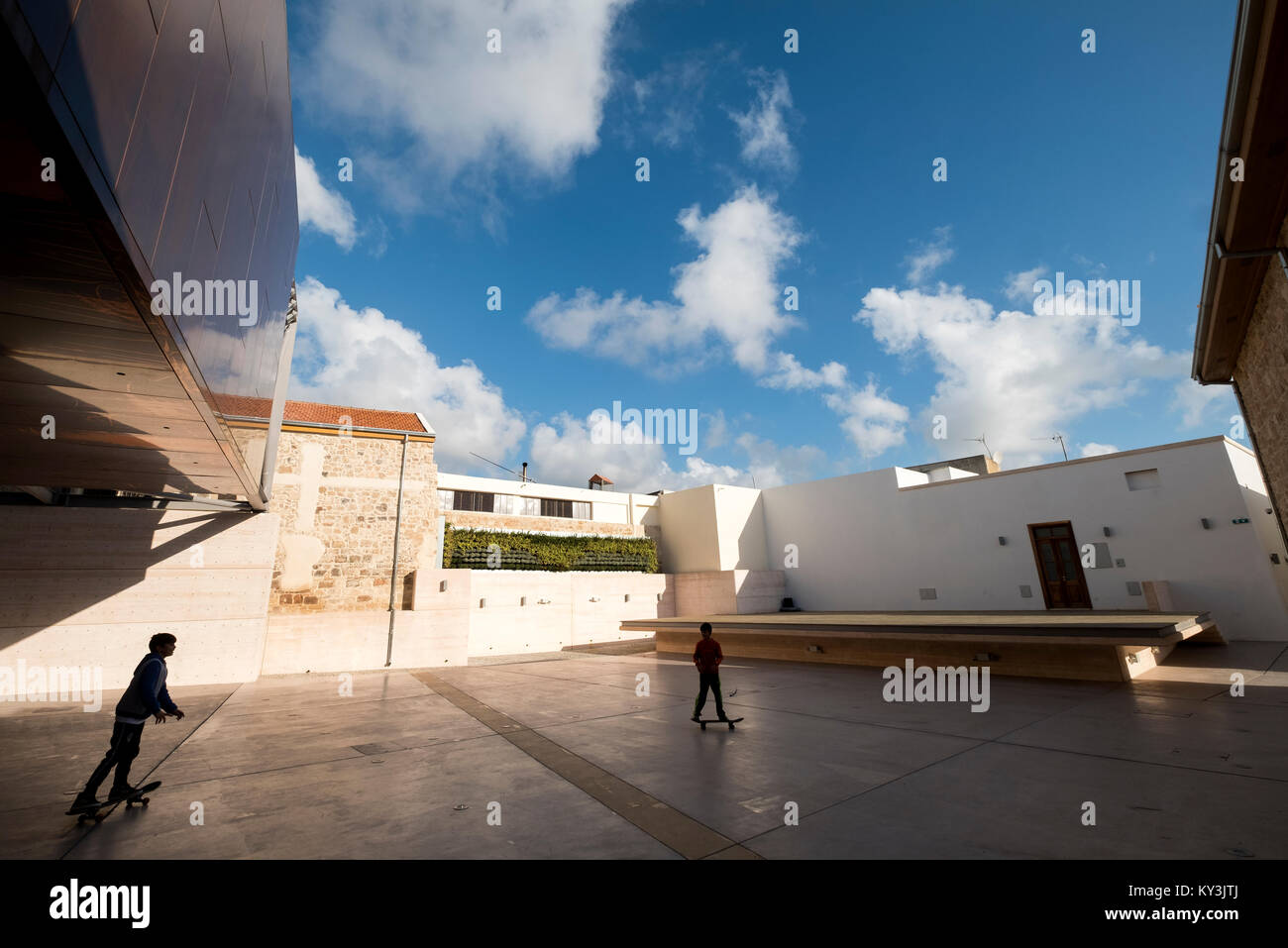 Neu Kunst- und Handwerkerzentrum in Paphos Altstadt renoviert, der Bereich wurde renoviert die Pafos Europäische Stadt der Kultur 2017 Jahr zu feiern. Stockfoto