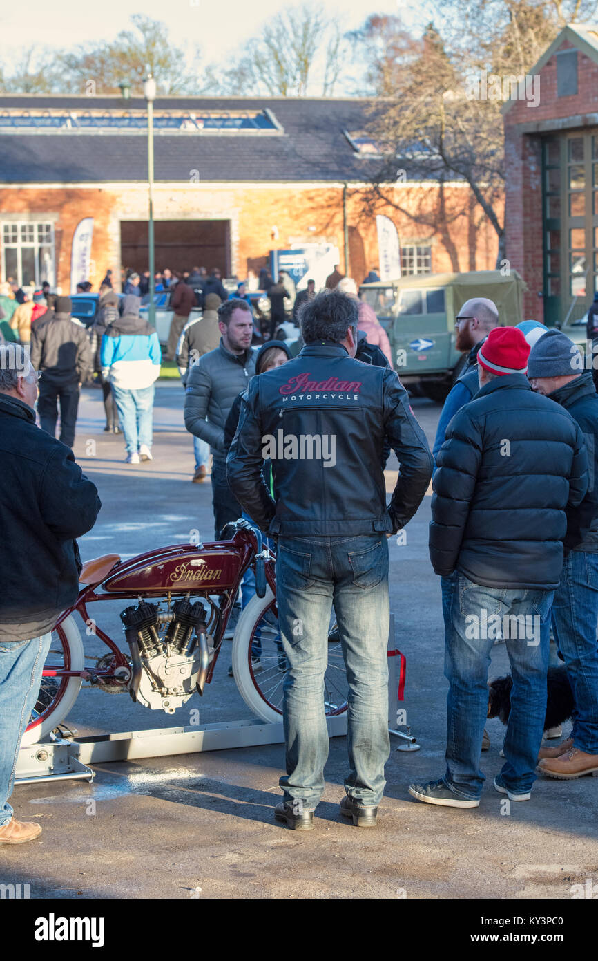 1930 indische Daytona Board Track racer Motorrad an Bicester Heritage Center. Bicester, Oxfordshire, England Stockfoto