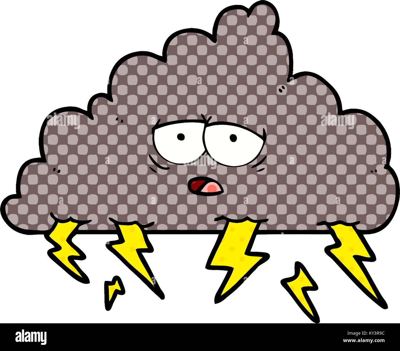 Cartoon Gewitterwolke Stock Vektorgrafik Alamy