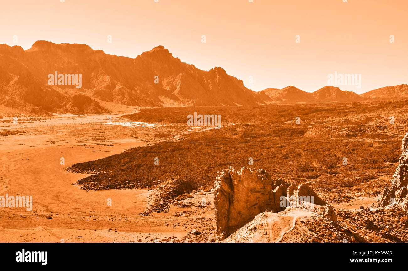 Leblos Marslandschaft Stockfoto