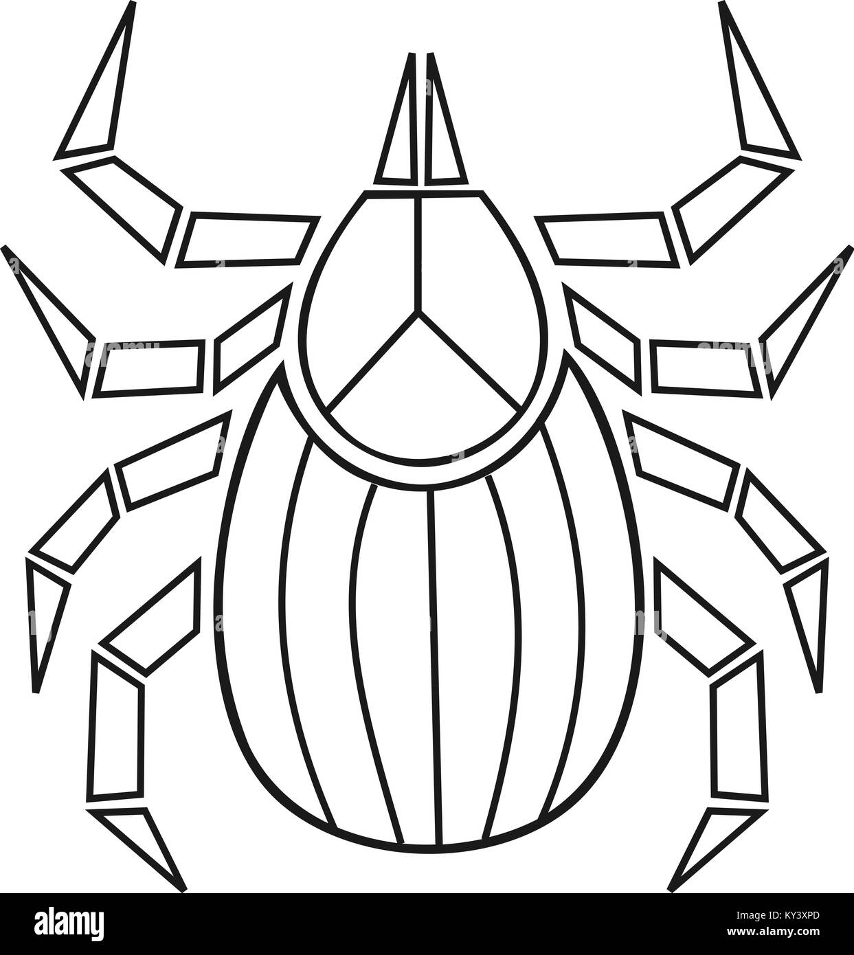 Abstrakte und geometrische Häkchensymbol Stockfoto