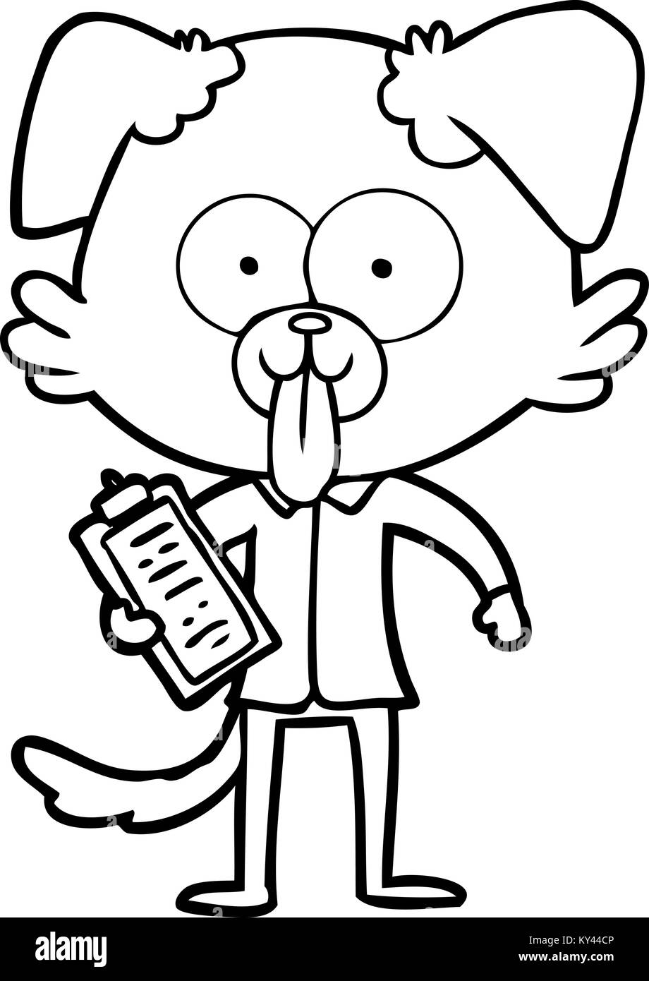 Cartoon Hund mit Zunge heraus Stock Vektor