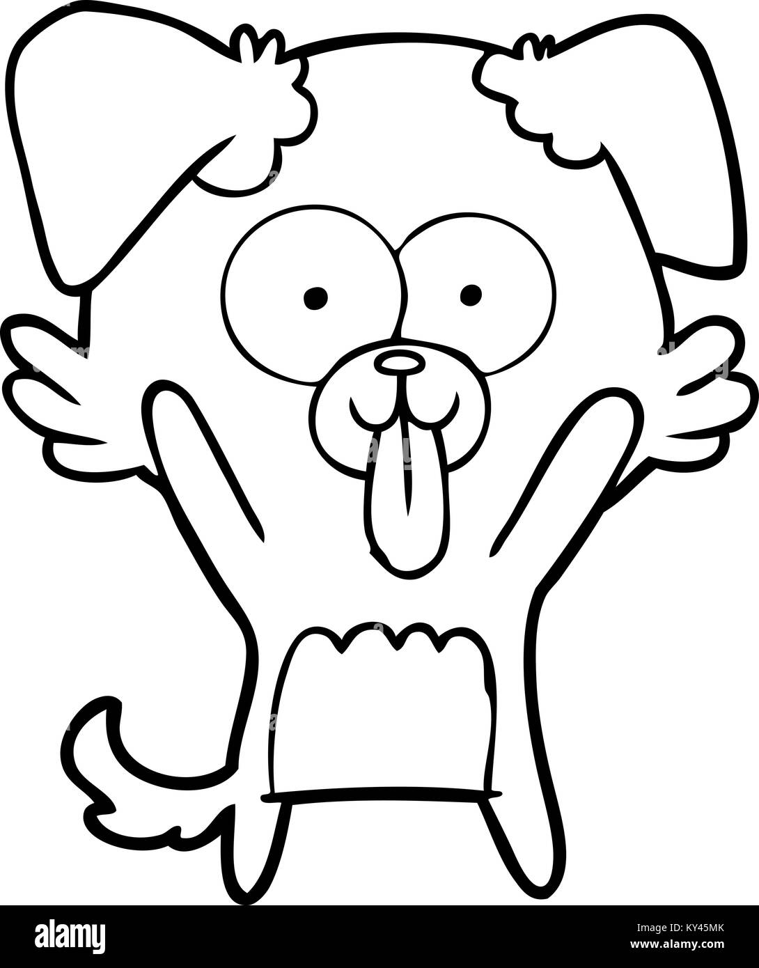 Cartoon Hund mit Zunge heraus Stock Vektor