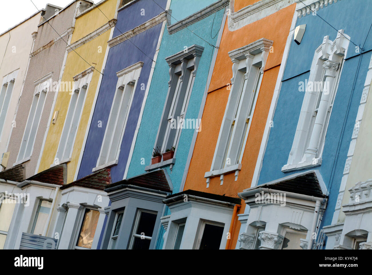 Reihenhaus Eigenschaften in South Bristol Stockfoto