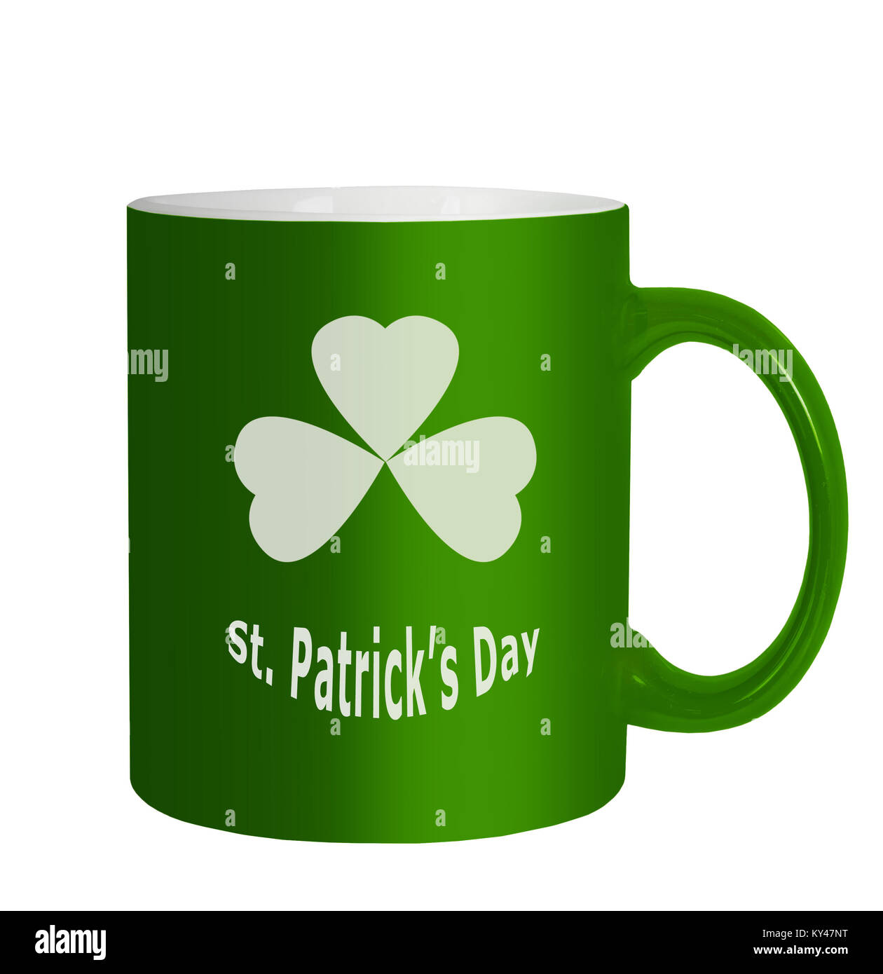 St. Patricks Daymug. Lächeln Form text. Stockfoto