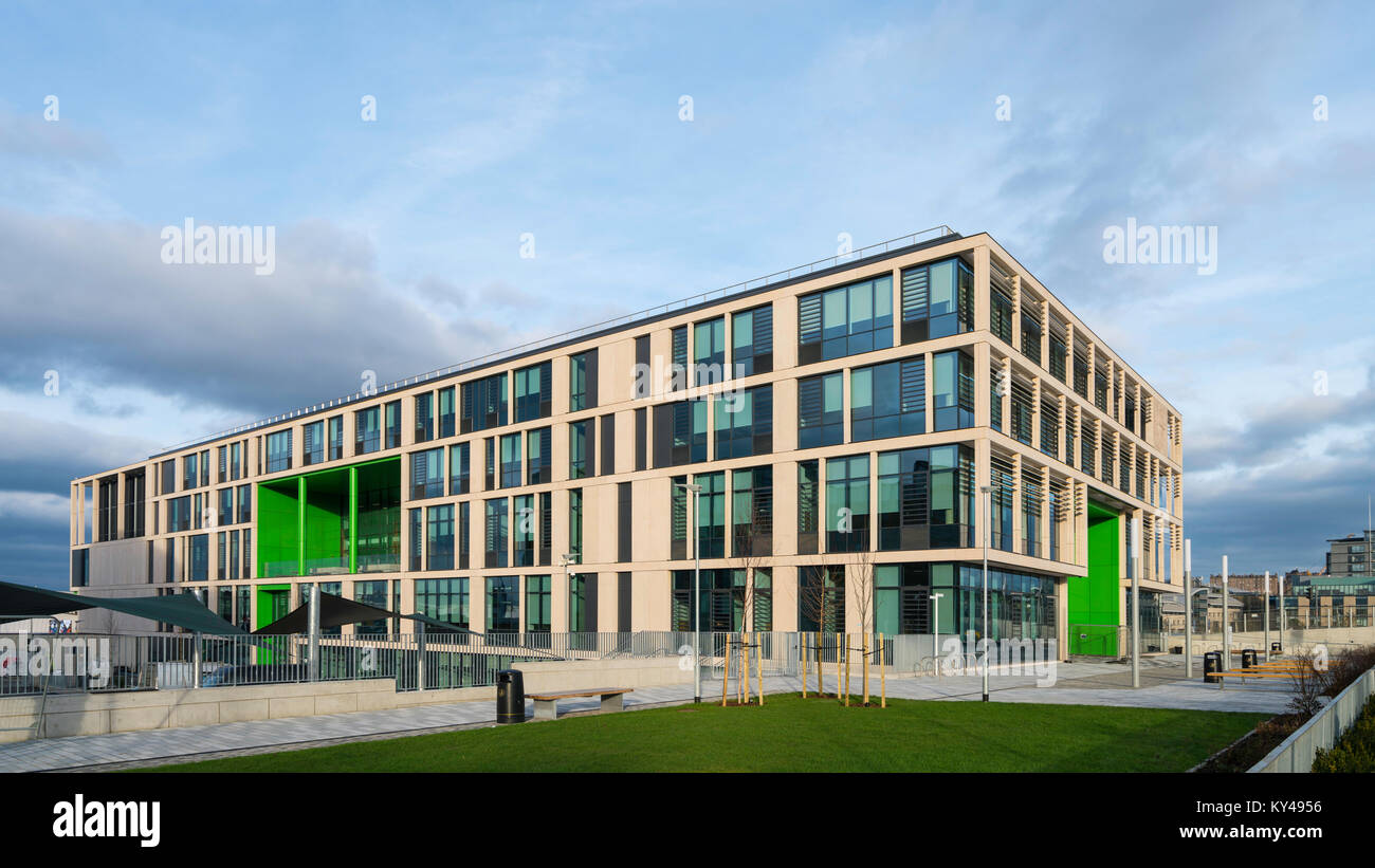 Neue Boroughmuir High School kurz vor der Fertigstellung in Edinburgh, Schottland, Vereinigtes Königreich. Stockfoto