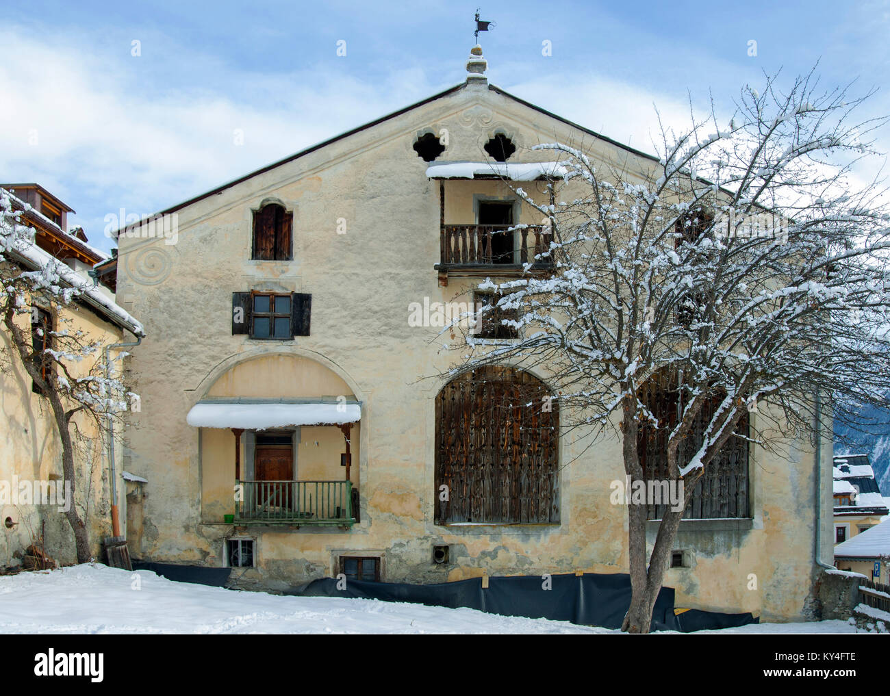 Schweiz, Engadin, Gesendet bei Bad Scuol, Stockfoto