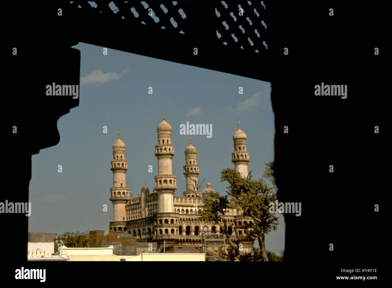 Char Minar in Silhouette, Hyderabad, Andhra Pradesh, Indien, Asien Stockfoto