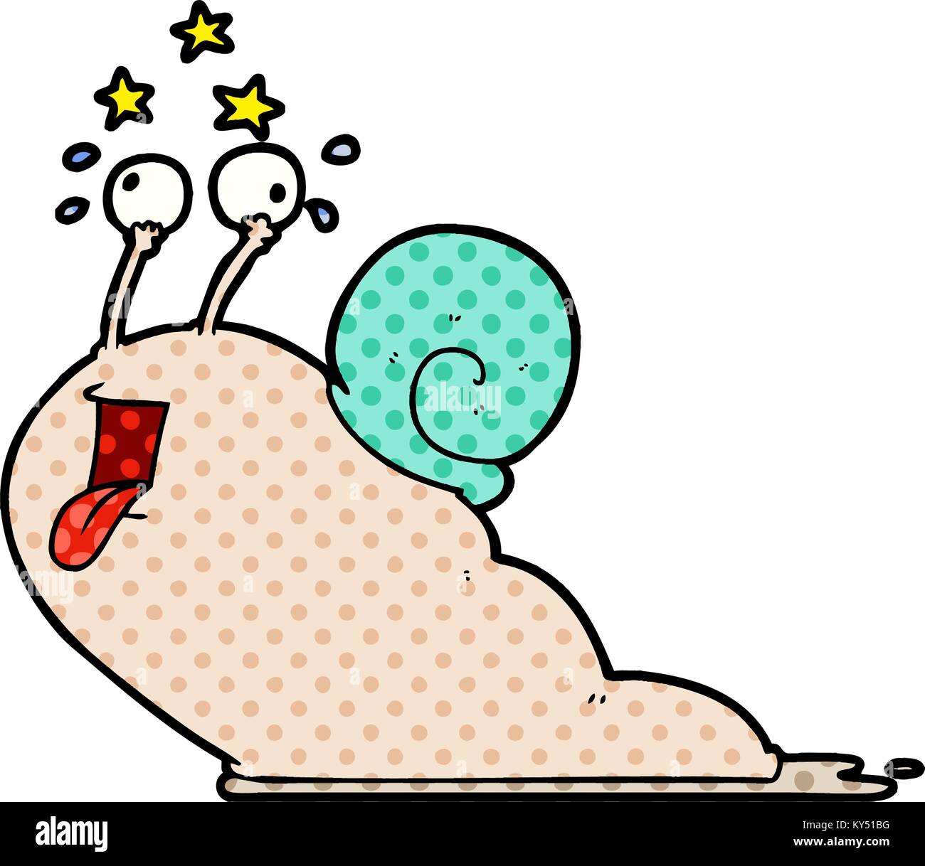 Crazy Cartoon Schnecke Stock Vektor