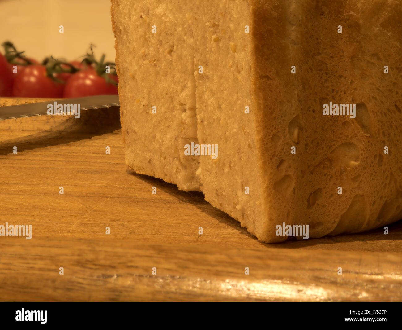 Brot im brotbackautomaten - hohe Auflösung Nahaufnahme Stockfoto