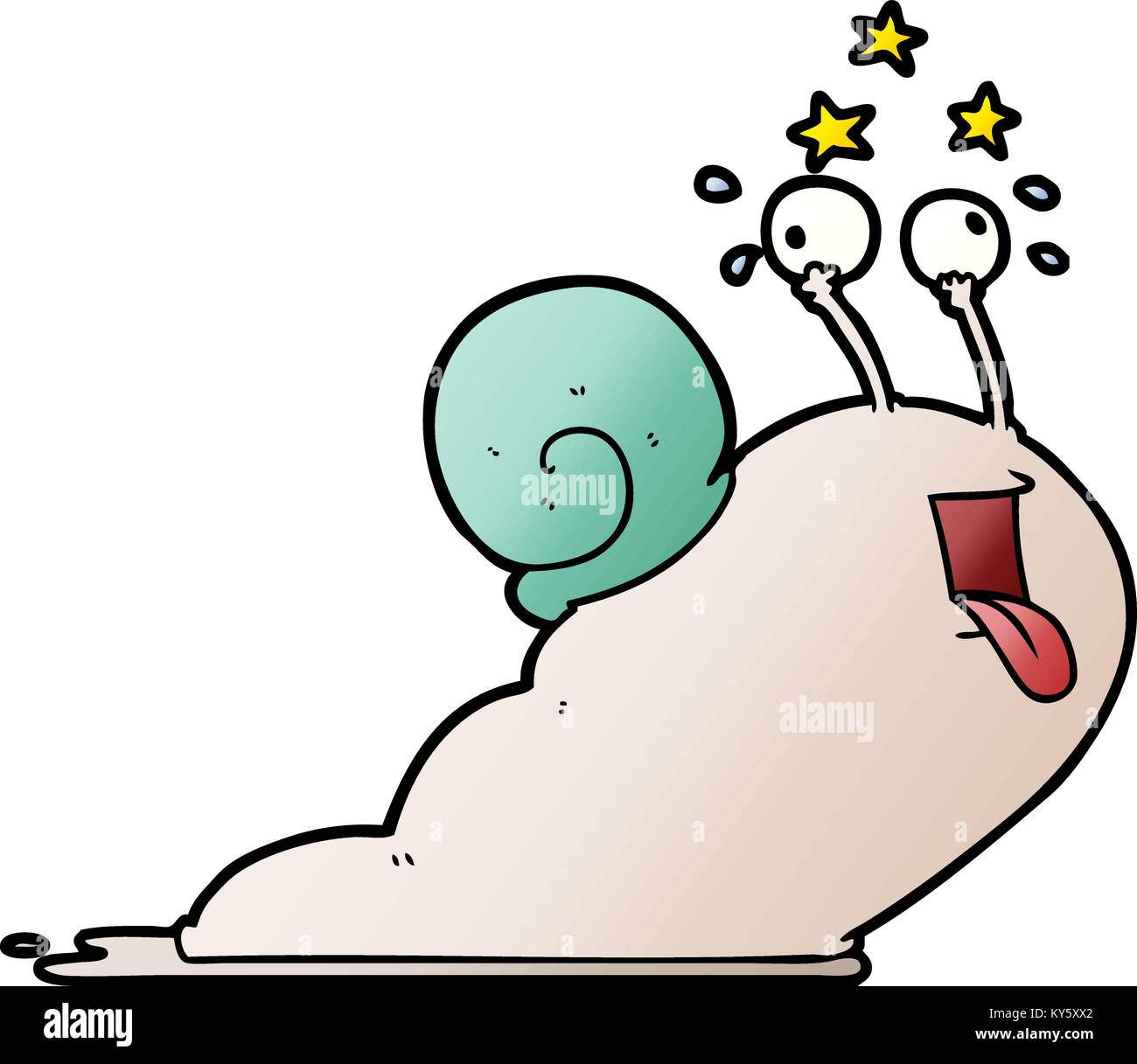 Crazy Cartoon Schnecke Stock Vektor