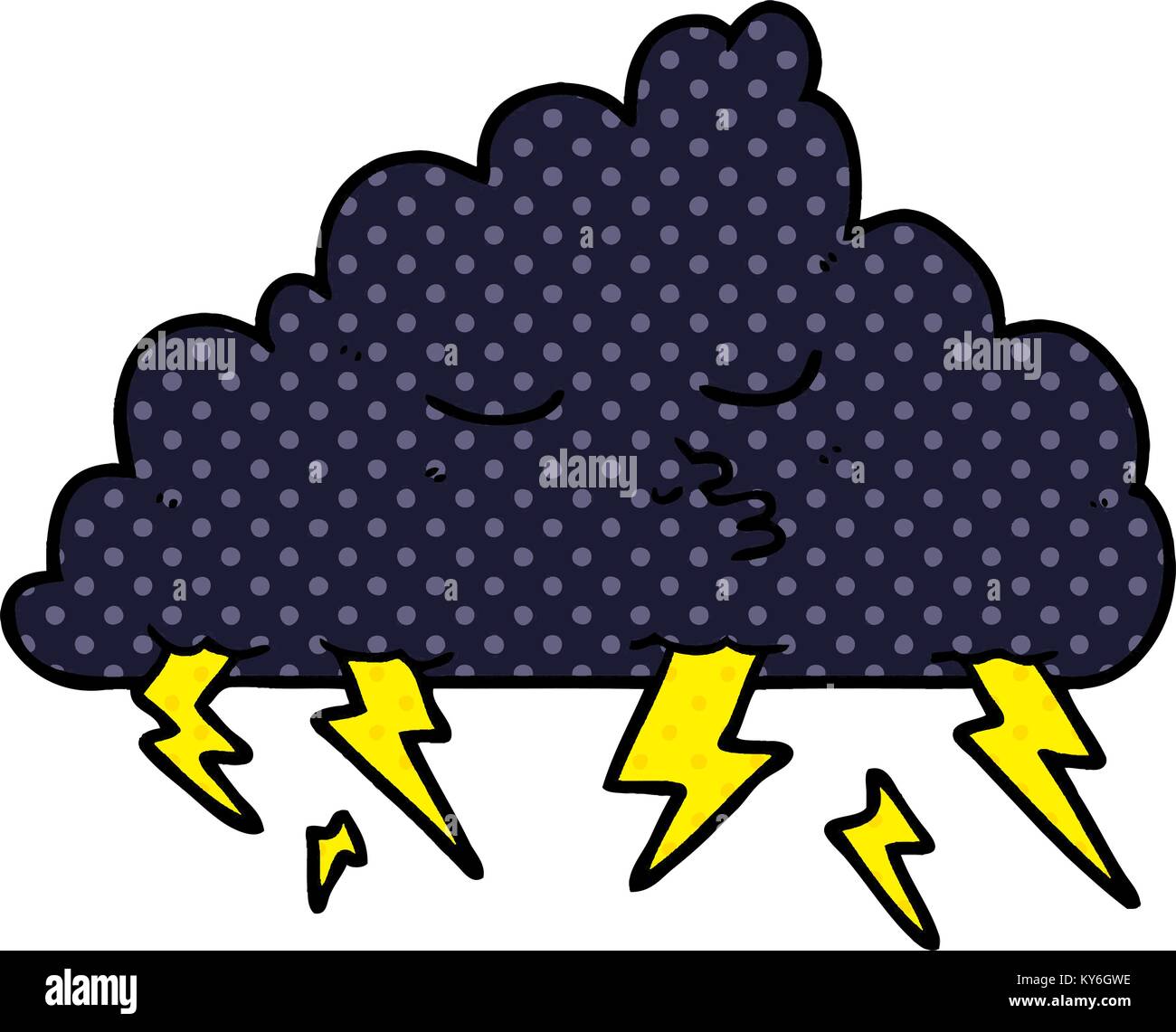 Cartoon Gewitterwolke Stock Vektorgrafik Alamy