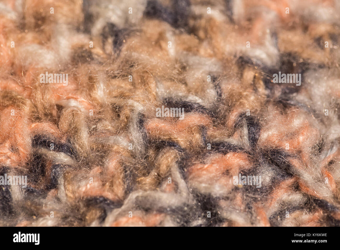 Makro Farbe Bild von bunten Melange aus Gewirken Textur. Stockfoto