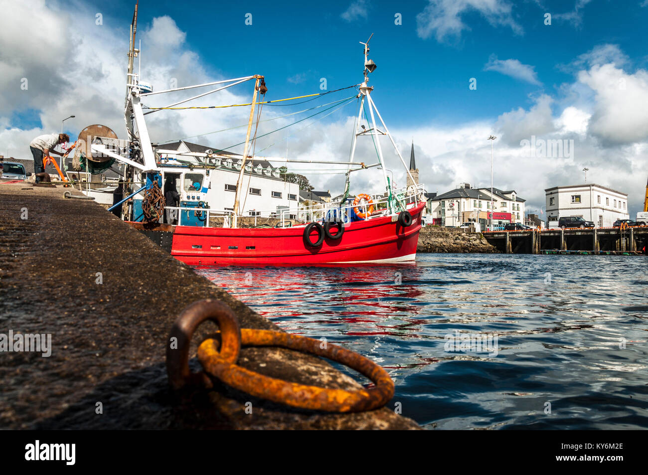 Fischerboot im Hafen von Killybegs County Donegal Irland Stockfoto