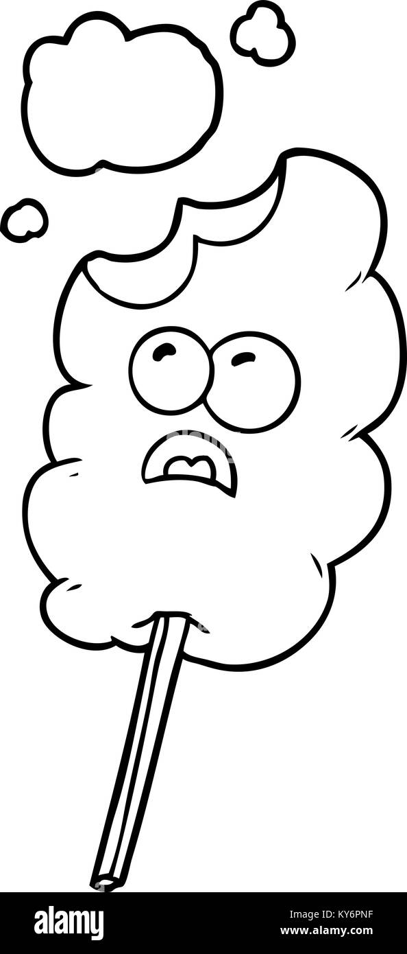 Zuckerwatte Cartoon Stock Vektor