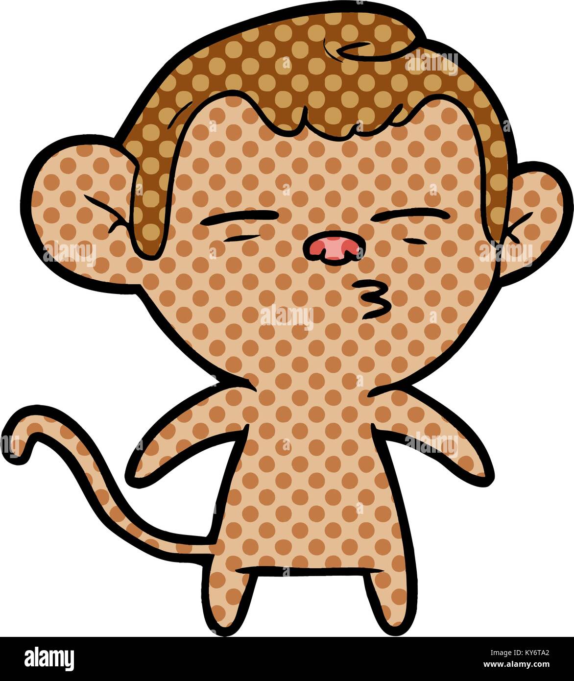 Cartoon verdächtige Monkey Stock Vektor