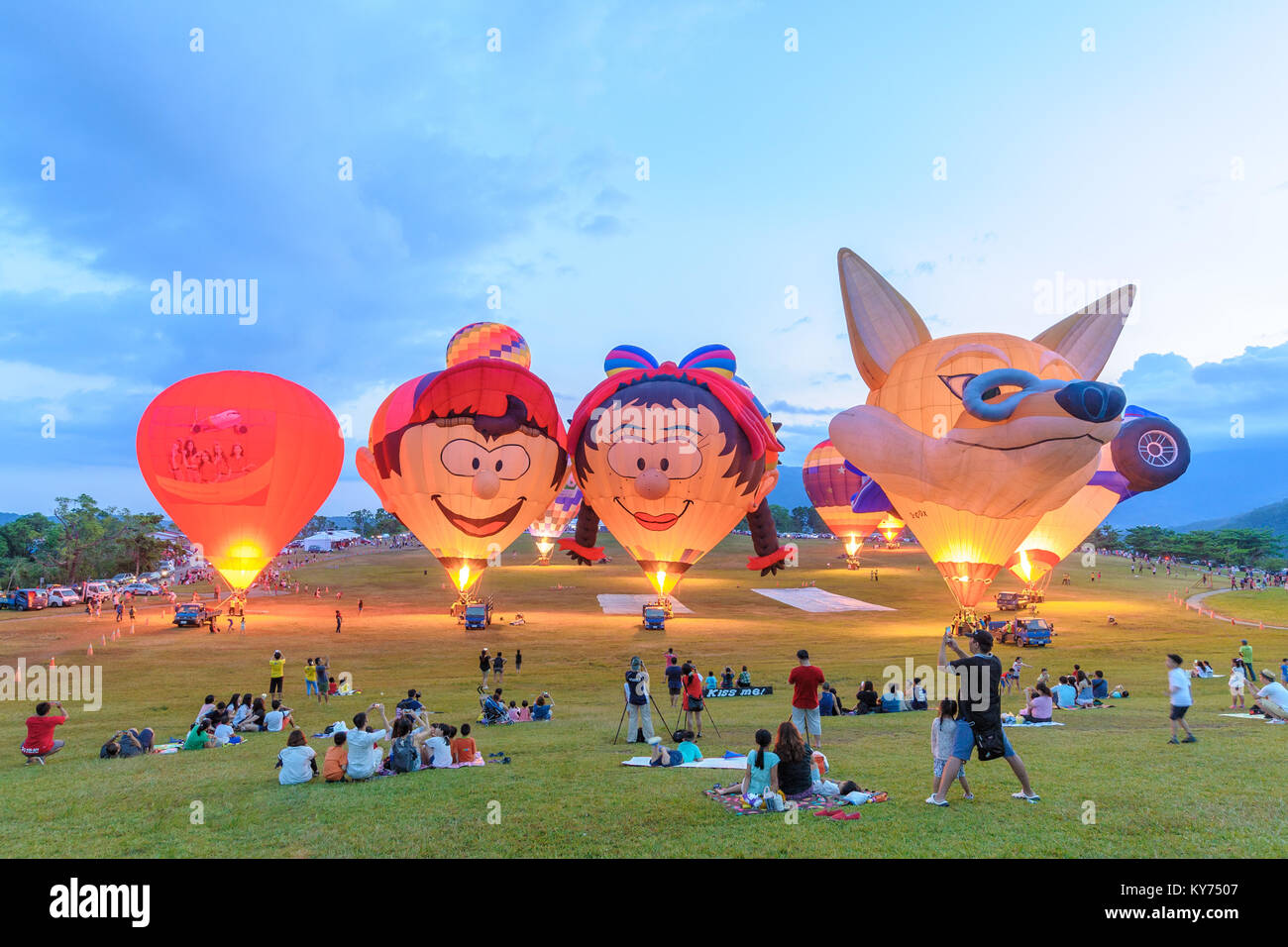 Taiwan International Balloon Festival in Gaotai Luye Stockfoto