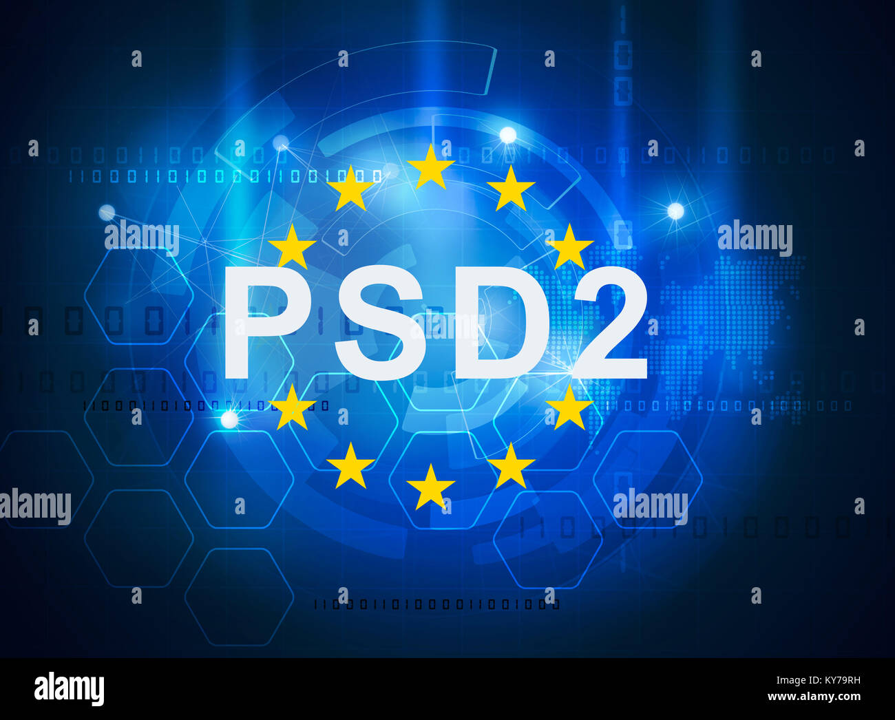 Payment services directive, PSD 2 Stockfoto