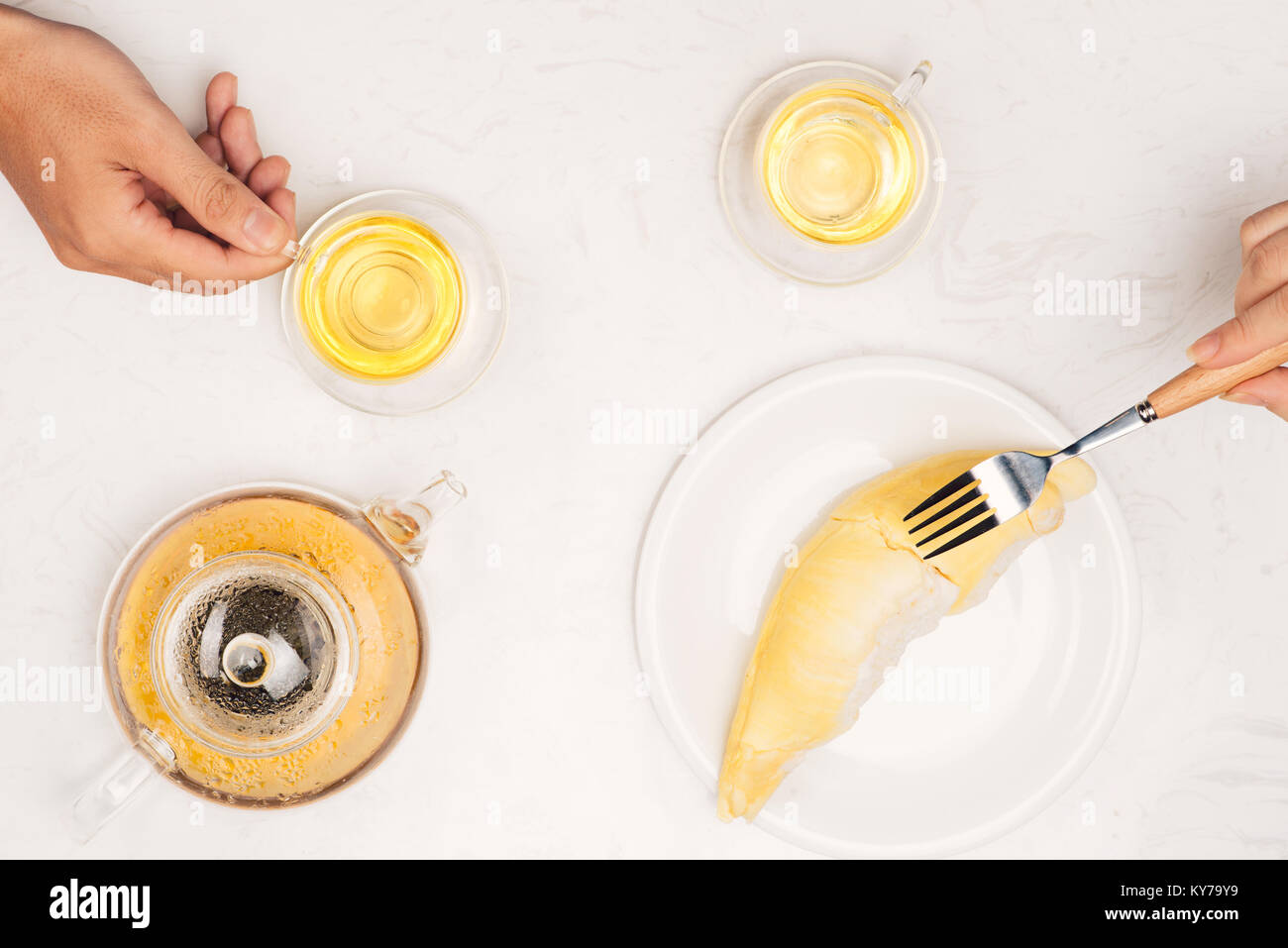 Durian ist Vietnamesisch tropische Früchte so lecker, süß und gut riechen. Stockfoto