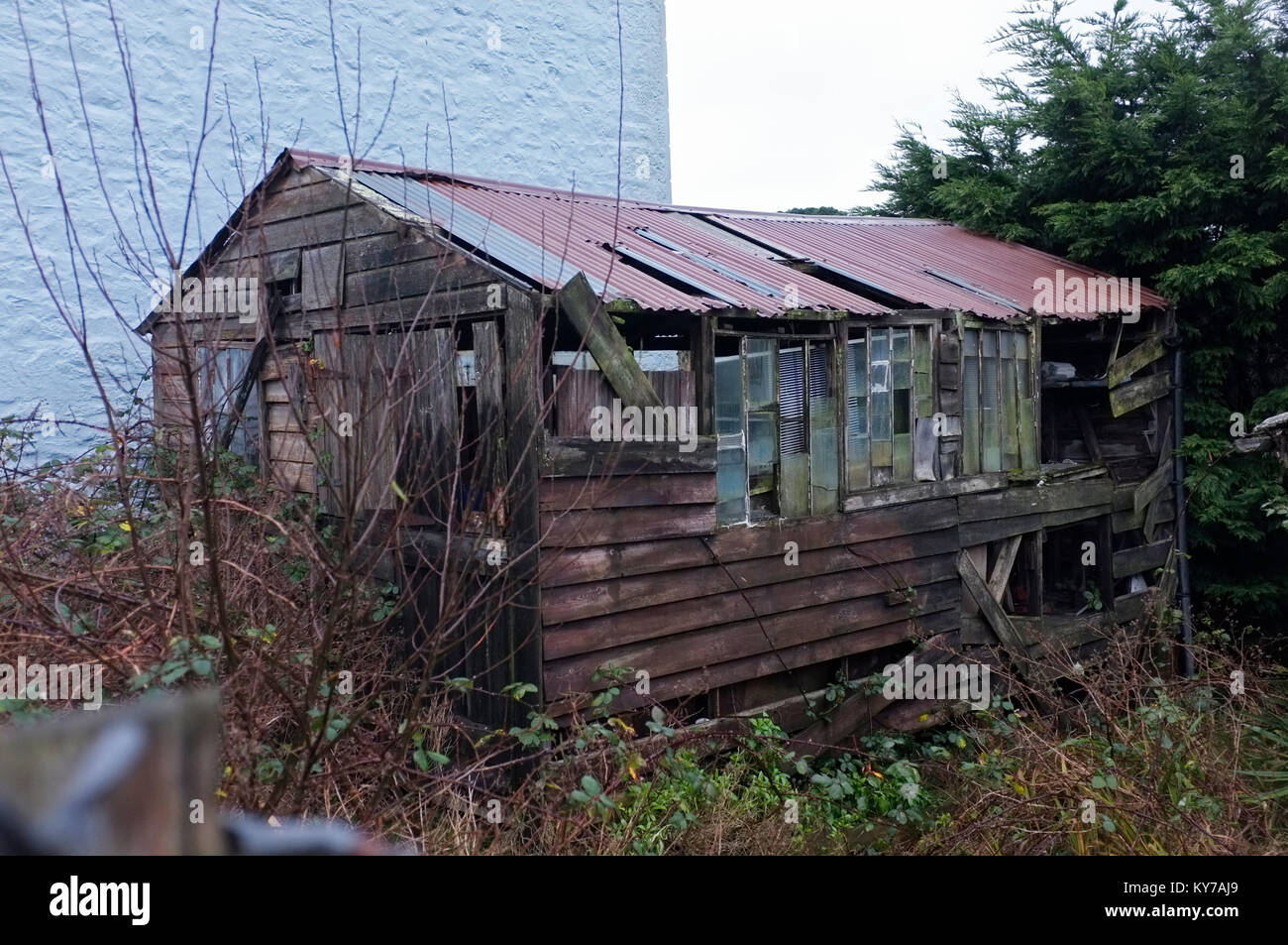 Einem baufälligen Schuppen Stockfoto