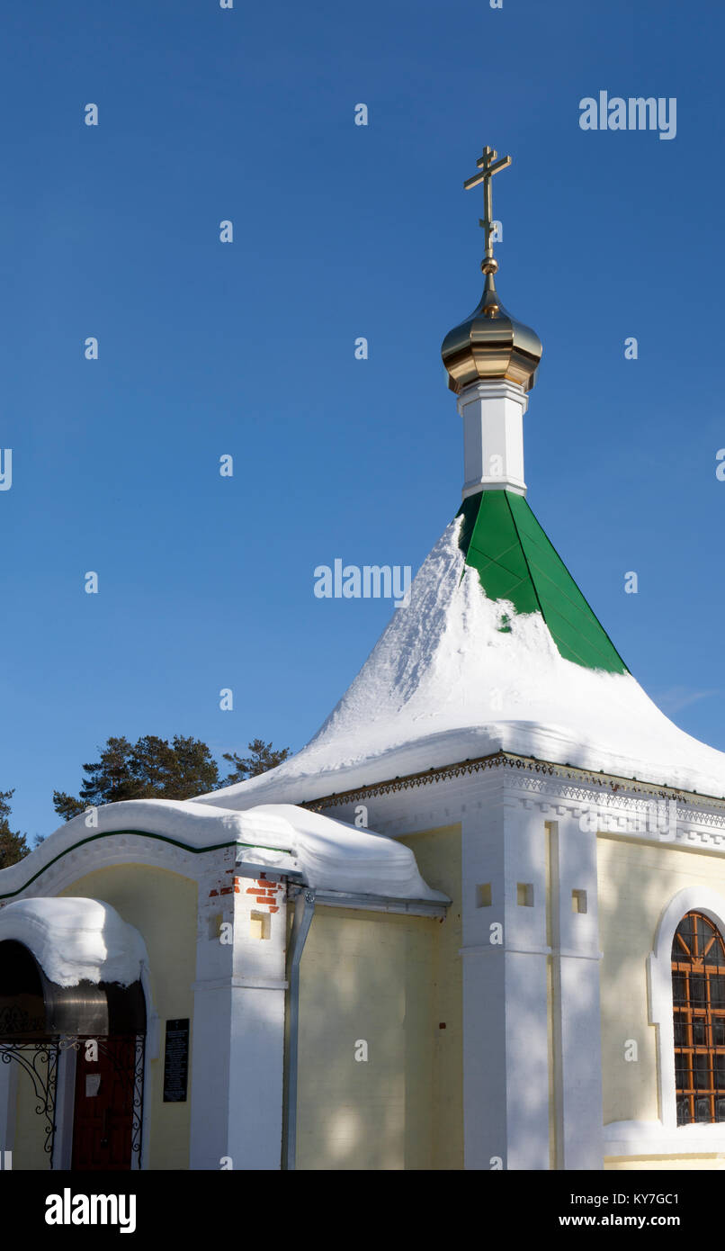 Kapelle, die dem hl. Maximus die Gerechten Priester Totma Dorf Verhovazhe, Vologda Region, Russland gewidmet Stockfoto