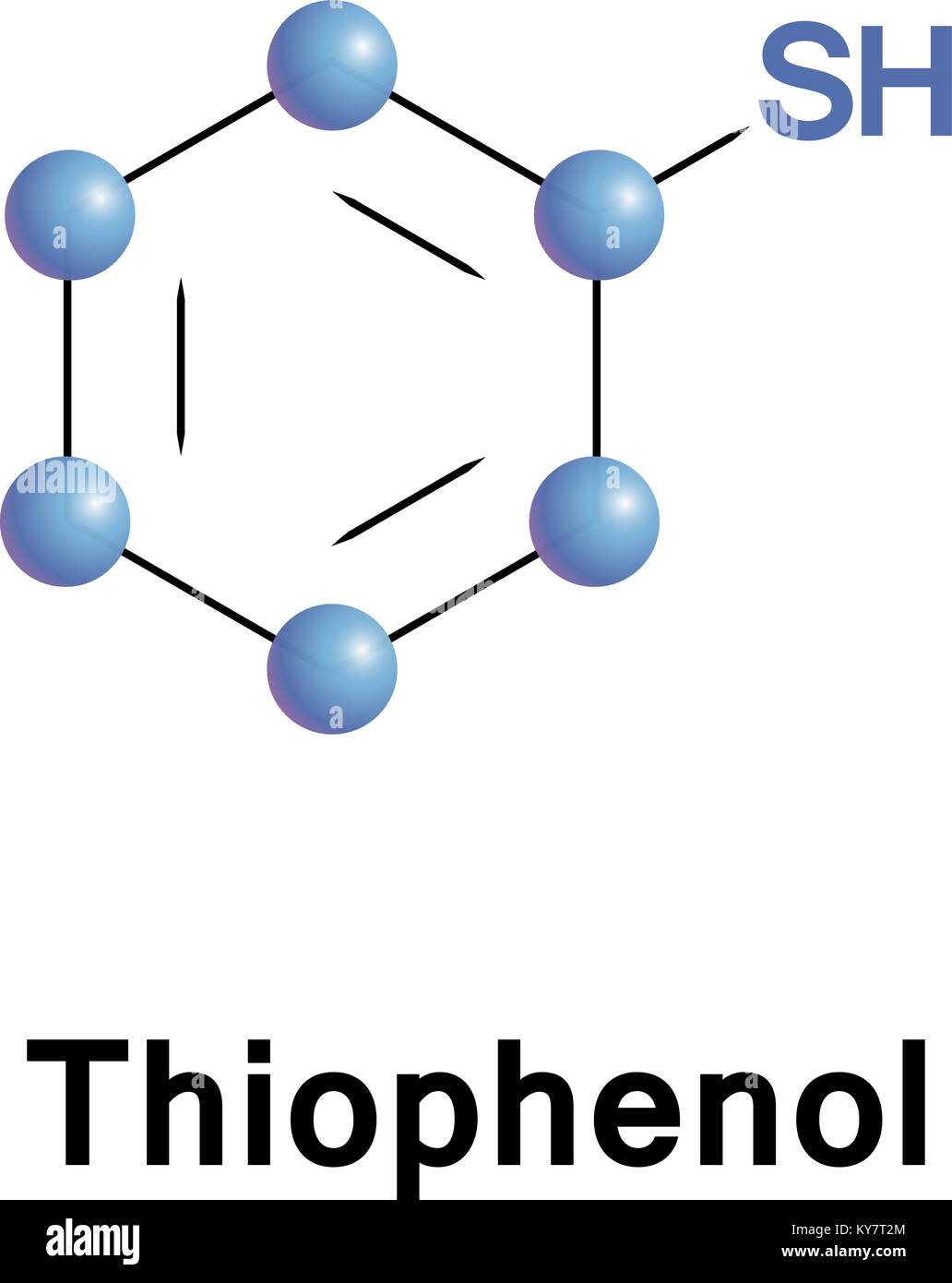 Thiophenol organosulfur Compound Stock Vektor