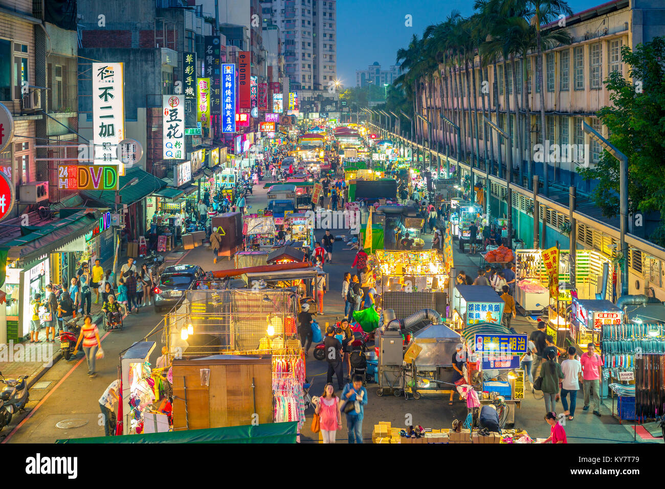 Jhongli Xinming Nacht Markt Stockfoto