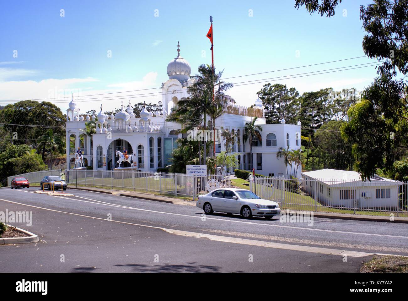 Sikh Gurudwara oder Sikh-tempel in Woolgoolga Australien. Tag Zeit Bild der indischen Tempel in Australien. Stockfoto