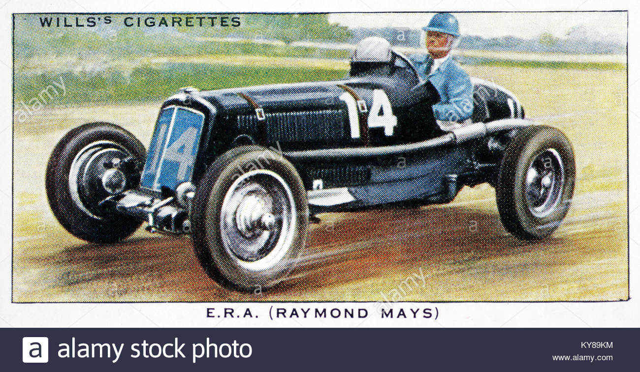 Raymond Mays war ein englischer Rennfahrer illustriert das Fahren einer Umweltverträglichkeitsprüfung Stockfoto