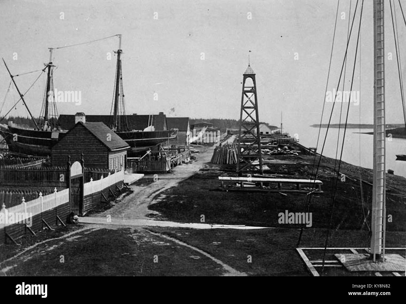 Moose Factory, Ontario, ca. 1868-1870 Stockfoto