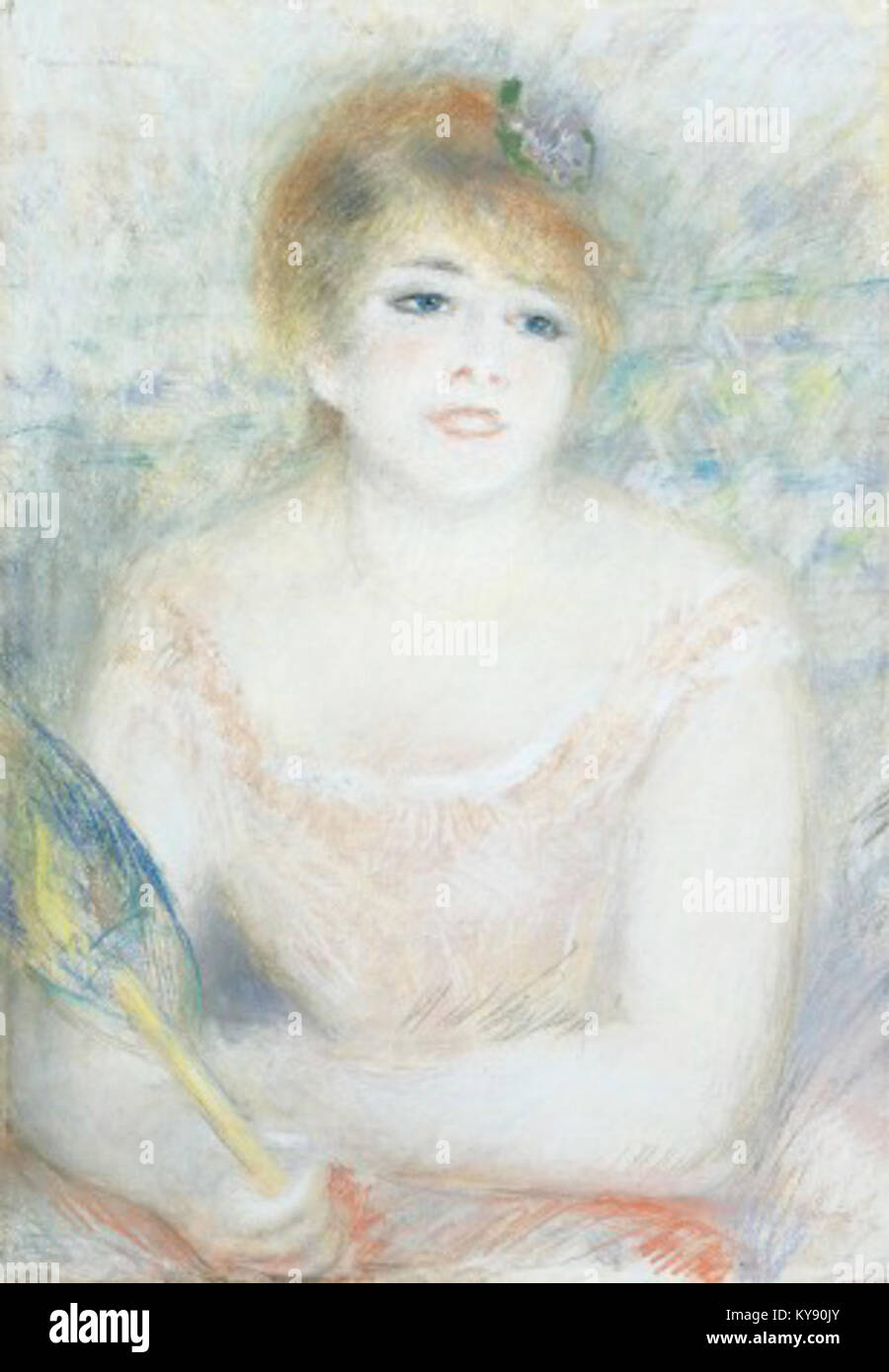 Fräulein Jeanne Samary Pastell Zeichnung von Renoir, c. 1878 Stockfoto