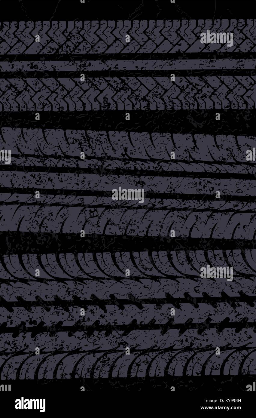 Die Spuren der Reifen vector Hintergrund Stock Vektor