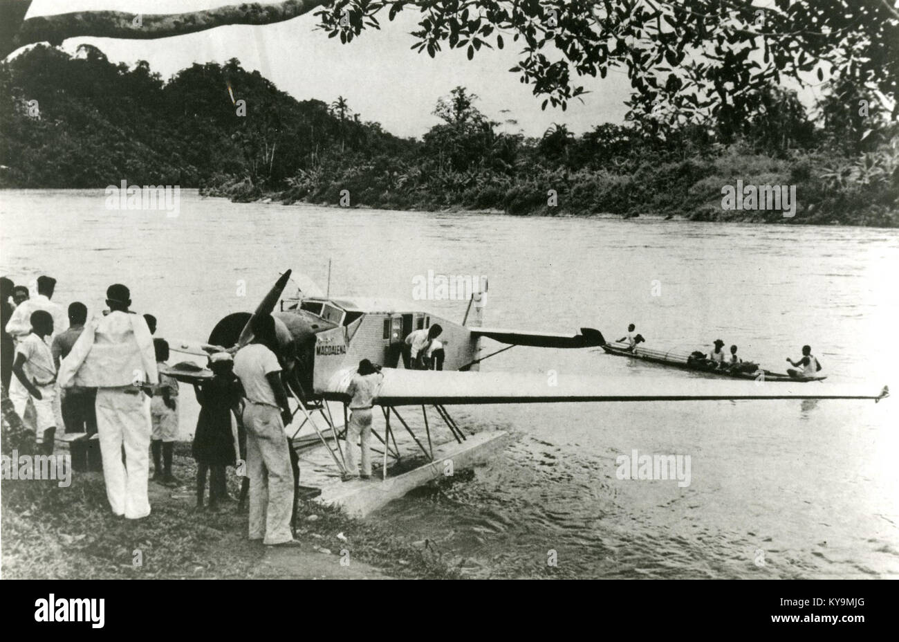Die SCADTA Junkers W 34 „Magdalena“ war ein Verkehrsflugzeug der kolumbianischen Fluggesellschaft SCADTA, das für den Luftverkehr im frühen 20. Jahrhundert bekannt war. Stockfoto