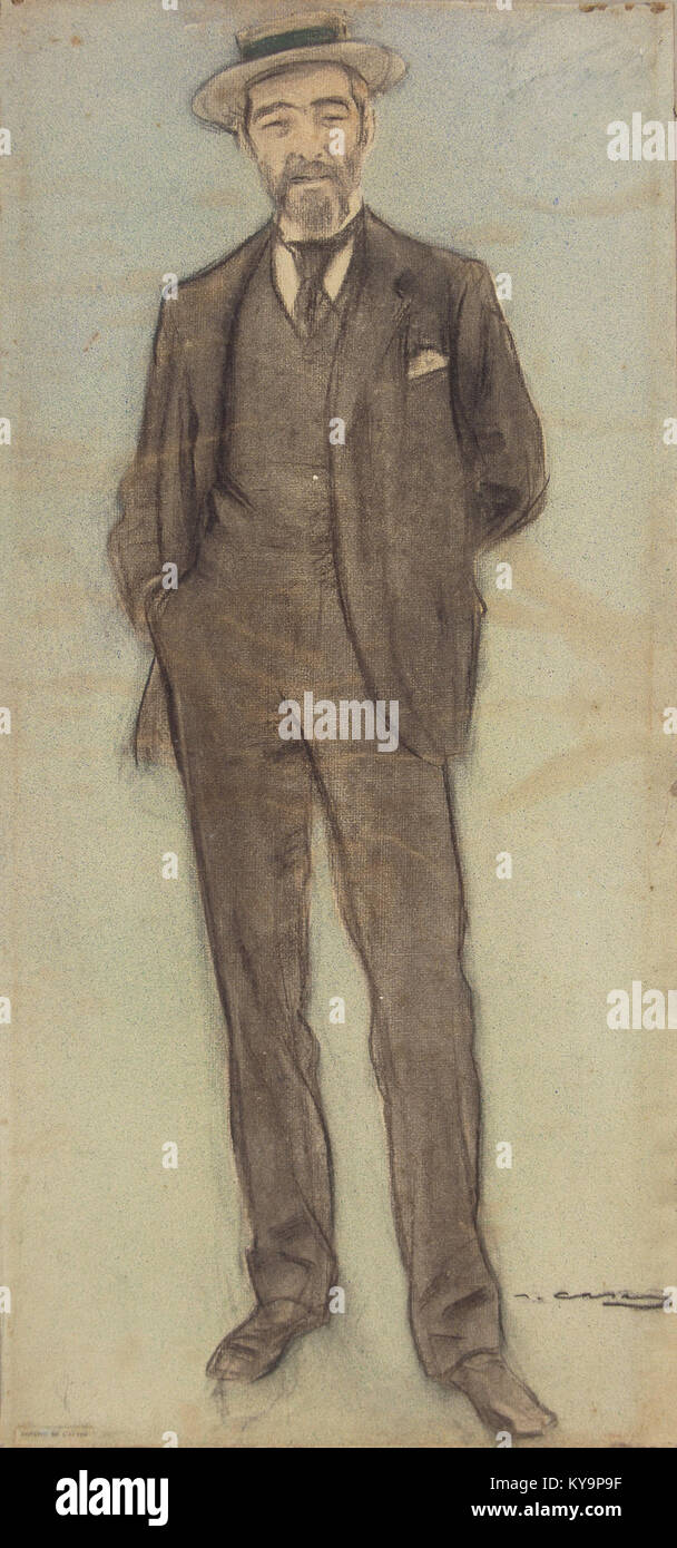 Dieses von Ramon Casas geschaffene Porträt zeigt Lluís Labarta und ist im Museu Nacional d'Art de Catalunya (MNAC) in Barcelona untergebracht. Das Kunstwerk zeigt den unverwechselbaren Stil von Casas und ist Teil der Sammlung des Museums. Stockfoto