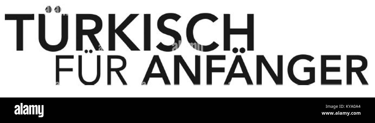 Poster- und Werbematerial für den deutschen Film „Türkisch für Anfänger“ aus dem Jahr 2012, in dem kulturelle Themen, Charaktere und Geschichten thematisiert werden. Stockfoto